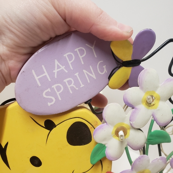 Vintage Winnie the Pooh Spring Flower Light Wall Hanging Vive Le Printemps - Picture 5 of 12